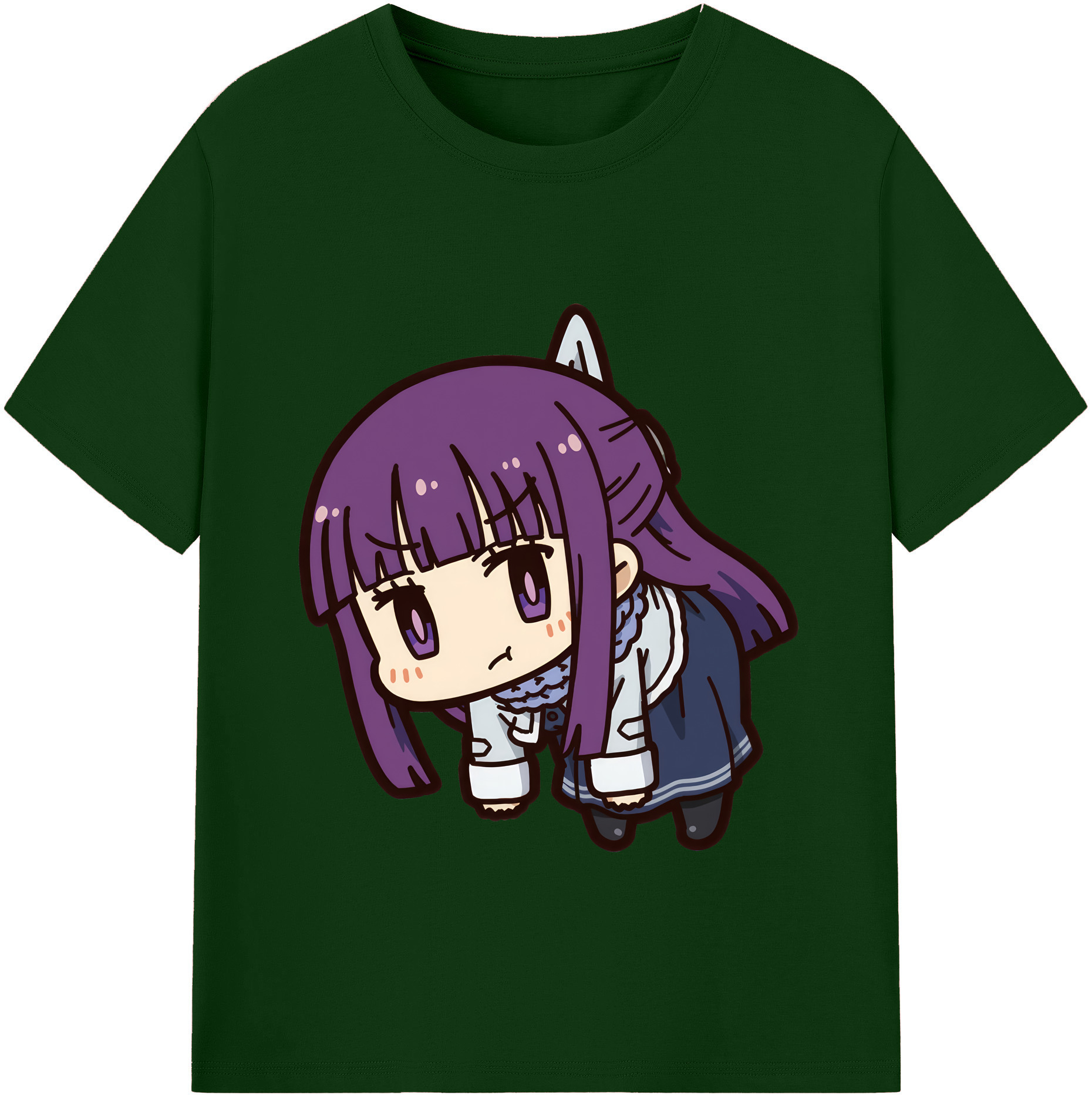 （画像用） 葬送のフリーレン Frieren 綿100％半袖Tシャツ（フロントプリント）